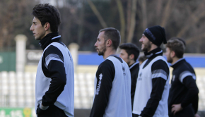 I giocatori all'allenamento (Foto Ivan Benedetto)