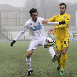 Il giovane Giovaniditti in un'immagine di Pro Vercelli-Modena del campionato Primavera (Foto Ivan Benedetto)