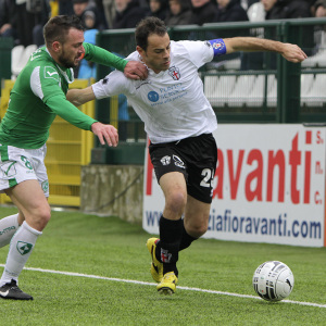 Massimiliano Scaglia contro l'Avellino (Foto Ivan Benedetto)