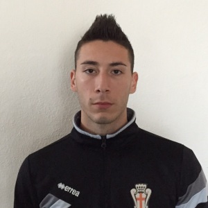 Mattia Sprocati con la tuta della Pro Vercelli (F.C. Pro Vercelli 1892)