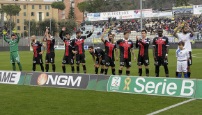 La Pro Vercelli a Frosinone (Foto Ivan Benedetto)