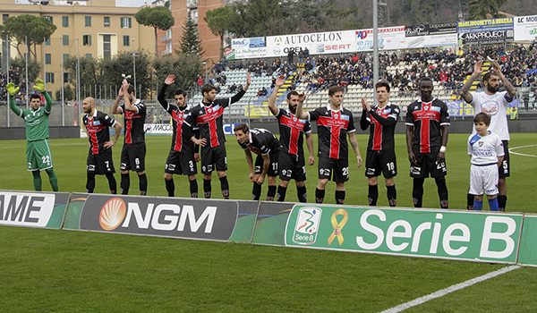 La Pro Vercelli a Frosinone (Foto Ivan Benedetto)