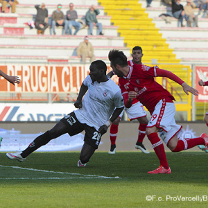 La rete di Mohamed Coly a Perugia (Foto Ivan Benedetto)