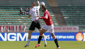 Ettore Marchi contro il Bari (Foto Ivan Benedetto)