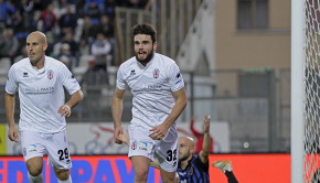 Giacomo Beretta dopo il gol al Latina (Foto Ivan Benedetto)