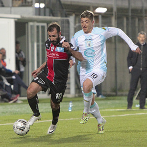 Gianni Fabiano in azione contro l'Entella (Foto Ivan Benedetto)