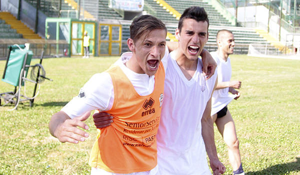 Ronaldo e Germano dopo la vittoria contro la Ternana (Foto Ivan Benedetto)