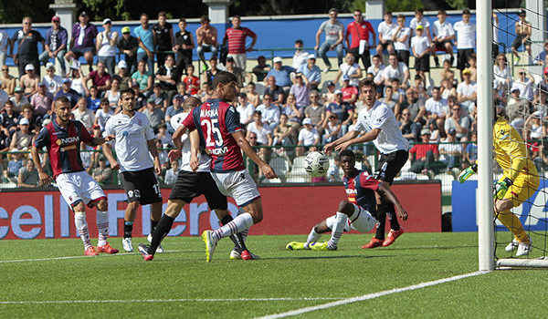 Pro Vercelli-Bologna, l'azione del gol (Foto Ivan Benedetto)