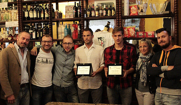 Massimiliano Scaglia e Ronaldo alla consegna del premio (Foto Ivan Benedetto)