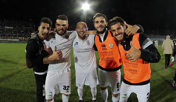 I Leoni al termine di Trapani-Pro Vercelli (Foto Ivan Benedetto)