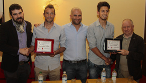 Massimiliano Scaglia e Luca Castiglia assieme ai giornalisti Stefano Fonsato ed Enrico Demaria (Foto Ivan Benedetto)