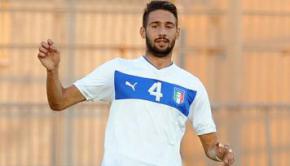 Alberto Masi con la maglia azzurra dell'Under 21