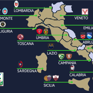 Mappa squadre Serie B 2015-16 (Foto LegaSerieB.it)
