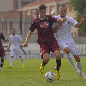 Umberto Germano in azione con la Primavera del Torino (Foto Ivan Benedetto)