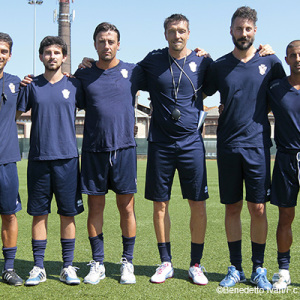 Mister Salvalaggio con il suo staff (Foto Ivan Benedetto)