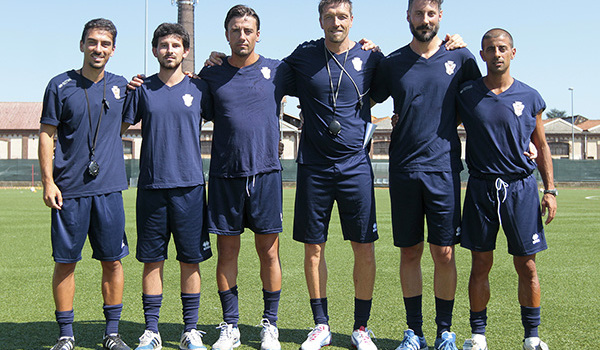 Mister Salvalaggio con il suo staff (Foto Ivan Benedetto)