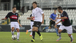 Stefano Beltrame contro la Giana Erminio (Foto Ivan Benedetto)