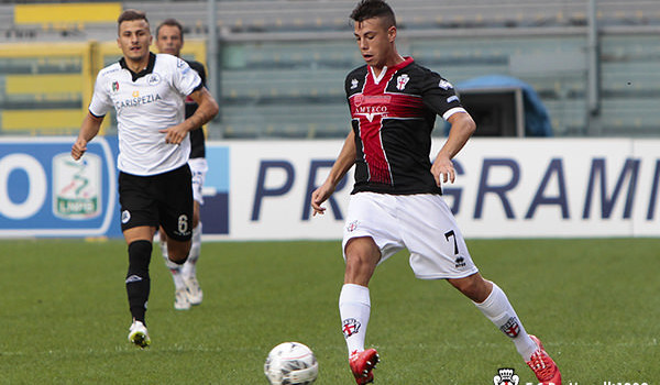 Massimiliano Gatto in azione contro lo Spezia (Foto Ivan Benedetto)