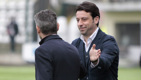 Roberto D'Aversa con mister Cristiano Scazzola (Foto Ivan Benedetto)