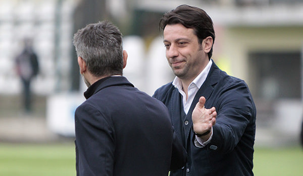 Roberto D'Aversa con mister Cristiano Scazzola (Foto Ivan Benedetto)