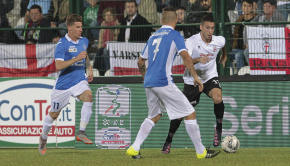 Mattia Sprocati contro il Novara (Foto Ivan Benedetto)