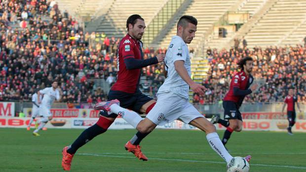 Umberto Germano contro il Cagliari (Foto Ivan Benedetto)