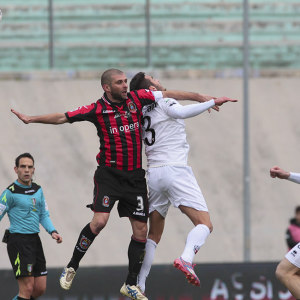 Carlo Mammarella in azione contro la Pro Vercelli (Foto Ivan Benedetto)