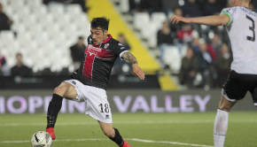 Il gol di Mustacchio al Cesena (Foto Ivan Benedetto)