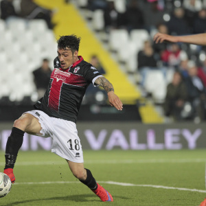 Il gol di Mustacchio al Cesena (Foto Ivan Benedetto)