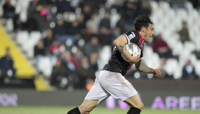 Mattia Mustacchio esulta per il gol al Cesena (Foto Ivan Benedetto)