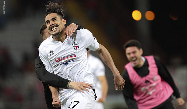 La gioia di Ardizzone dopo il gol al Perugia (Foto Ivan Benedetto)