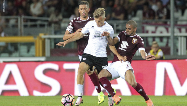 Armando Vajushi contro il Torino (Foto Ivan Benedetto)