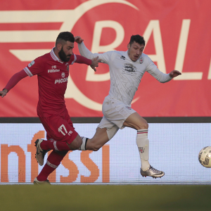 Mattia Mustacchio contro il Perugia (Foto Ivan Benedetto)