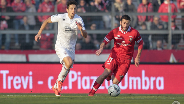 Luca Castiglia contro il Perugia (Foto Ivan Benedetto)