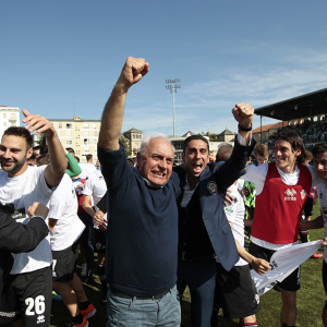 Massimo Varini e Moreno Longo esultano (Foto Ivan Benedetto)