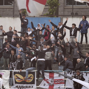 I tifosi della Pro Vercelli a Ferrara (Foto Ivan Benedetto)