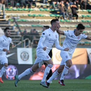 Firenze esulta per il gol al Venezia (Foto Ivan Benedetto)