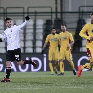 Polidori esulta per il gol al Cittadella (Foto Ivan Benedetto)