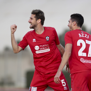 Luca Tedeschi esulta per il gol (Foto Ivan Benedetto)