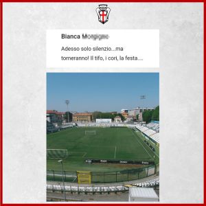 Grafica Bianca tifosa foto stadio