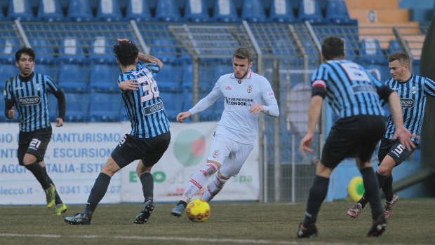 Simone Auriletto contro il Lecco (Foto Ivan Benedetto)