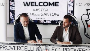 Michele Santoni e Ludovic Deléchat (Foto F.C. Pro Vercelli 1892)
