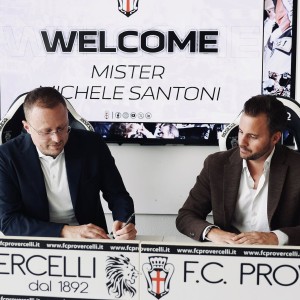 Michele Santoni e Ludovic Deléchat (Foto F.C. Pro Vercelli 1892)