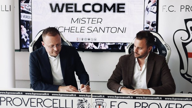 Michele Santoni e Ludovic Deléchat (Foto F.C. Pro Vercelli 1892)